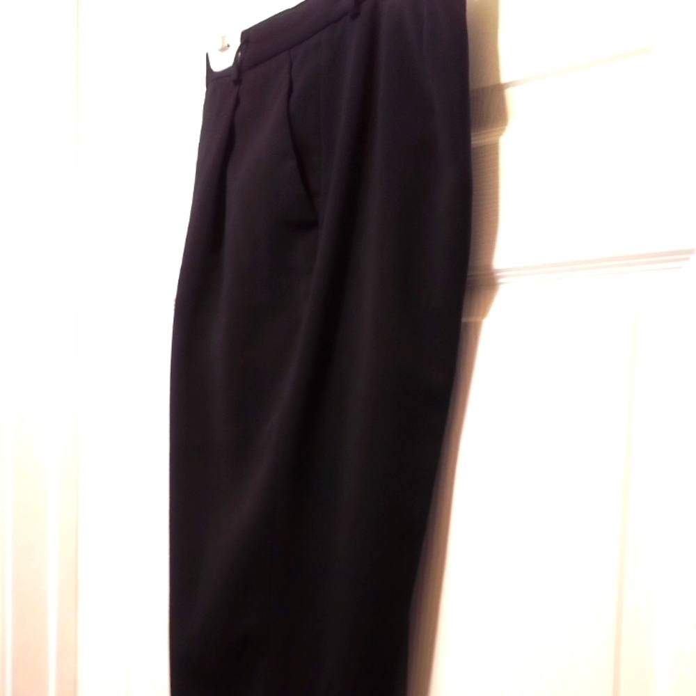 VINTAGE Focus 2000 Dress Slacks 2 Pockets High Waist Belt loops 10 P Navy L…
